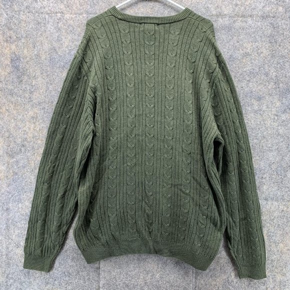 Eddie Bauer Sweater Men's Extra Large Tall Adult Green Long Sleeve Outdoors - Picture 9 of 15